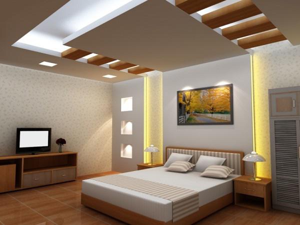 Các mẫu trần thạch cao giật cấp cho phòng ngủ đẹp nhất - Thiết kế 5