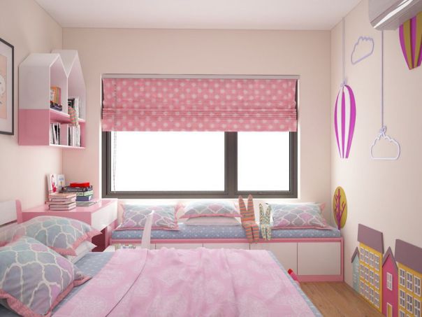 Thiết kế phòng ngủ cho bé gái trở nên ấn tượng - Mẫu 4