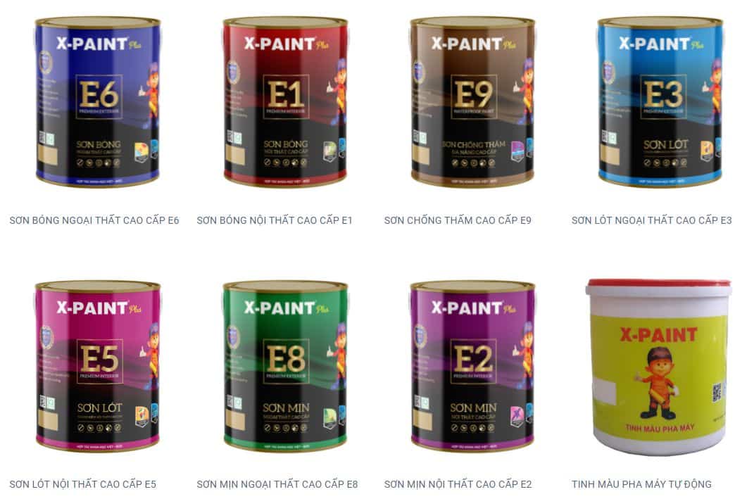 Các sản phẩm sơn X-Paint Plus