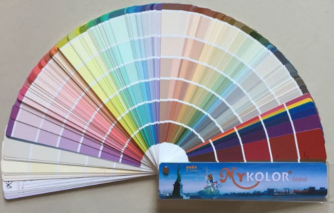 Bảng màu sơn Mykolor có tới 1099 mã màu sơn