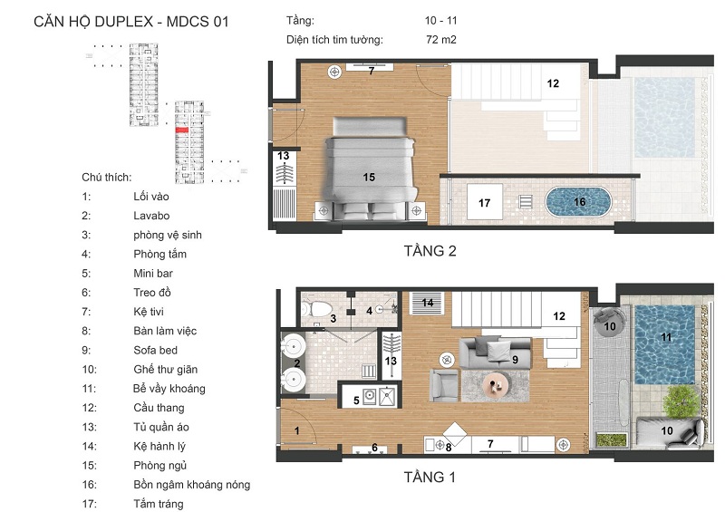 Thiết kế căn hộ Thiết kế Duplex