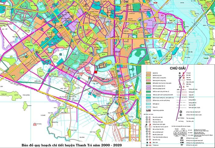 Bản đồ quy hoạch huyện Thanh Trì chi tiết