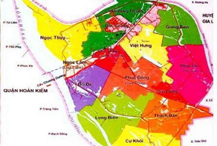 Bản đồ quy hoạch quận Long Biên