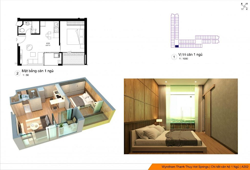 Thiết kế kiến trúc căn 1 phòng ngủ