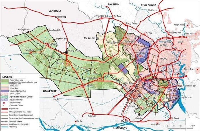 Bản đồ quy hoạch huyện Bến Lức